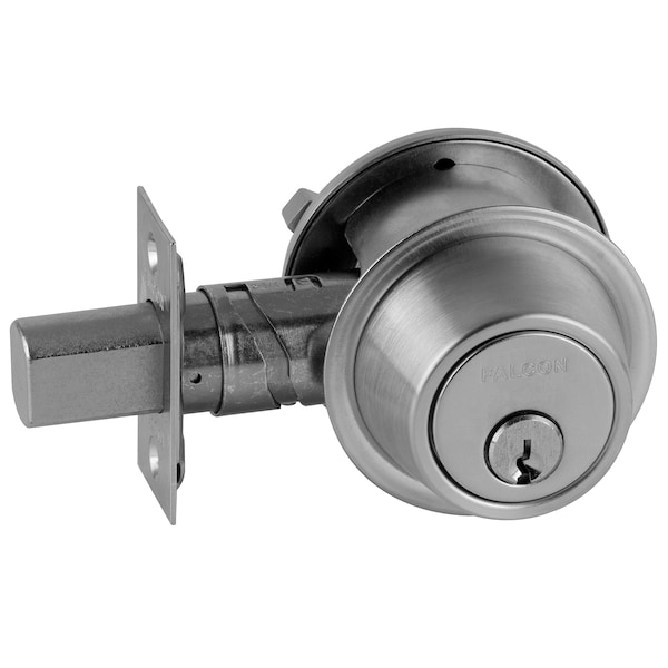 Grade 2 Single Cylinder Classroom Deadbolt, C Keyway, US26D